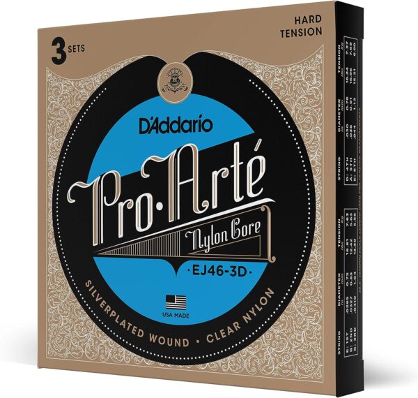 D'Addario E-J46 3D Classical (Packs of 3) Hard Tension